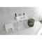Kingston Brass 24Inch Console Sink with Brass Legs 4Inch, 3 Hole, WhitePolished Chrome KVPB24187W4CP - alternate 5